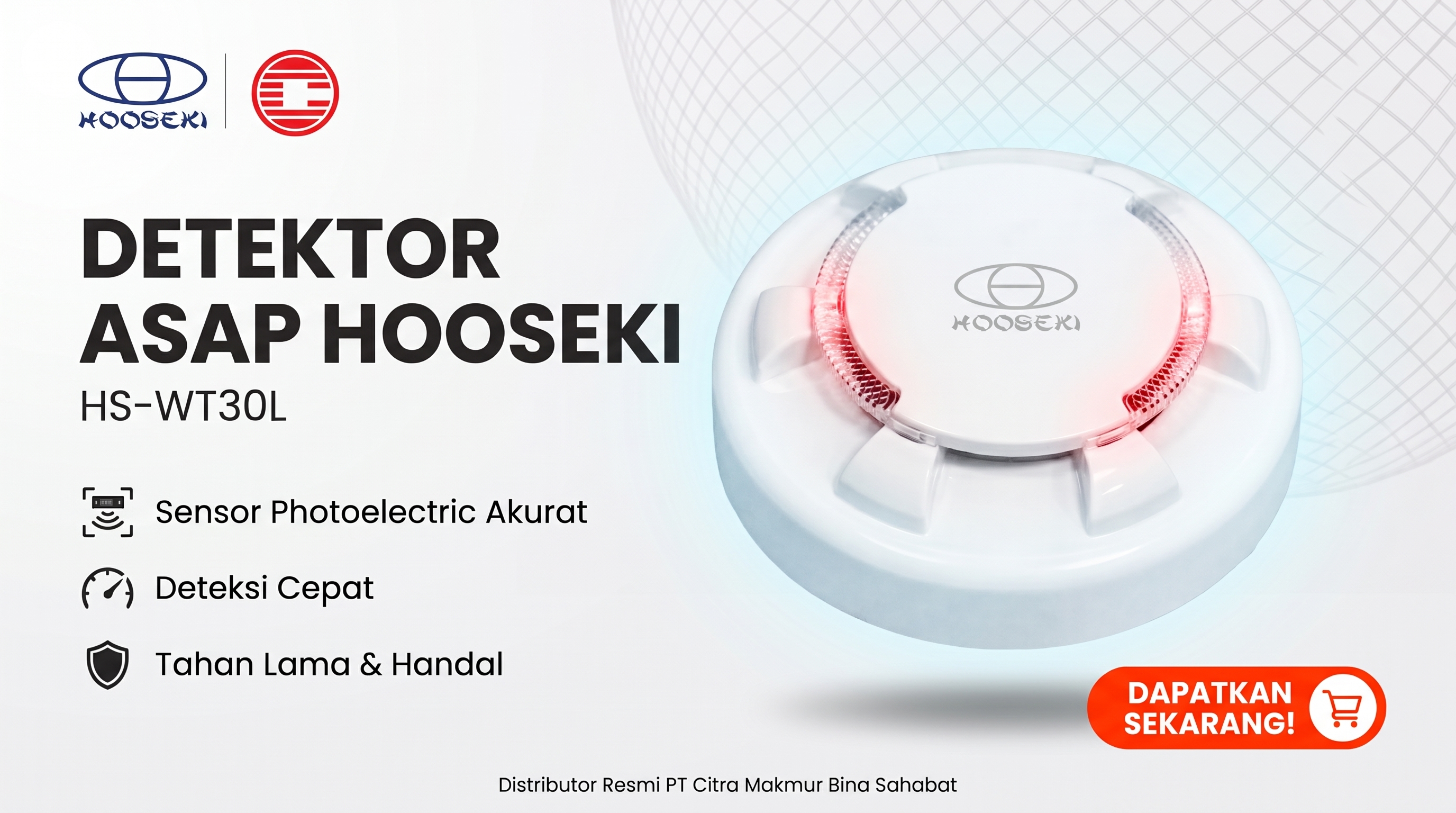 Menilik Keunggulan Hooseki Photoelectric Smoke Detector Type HS-WT30L untuk Proteksi Kebakaran Gedung