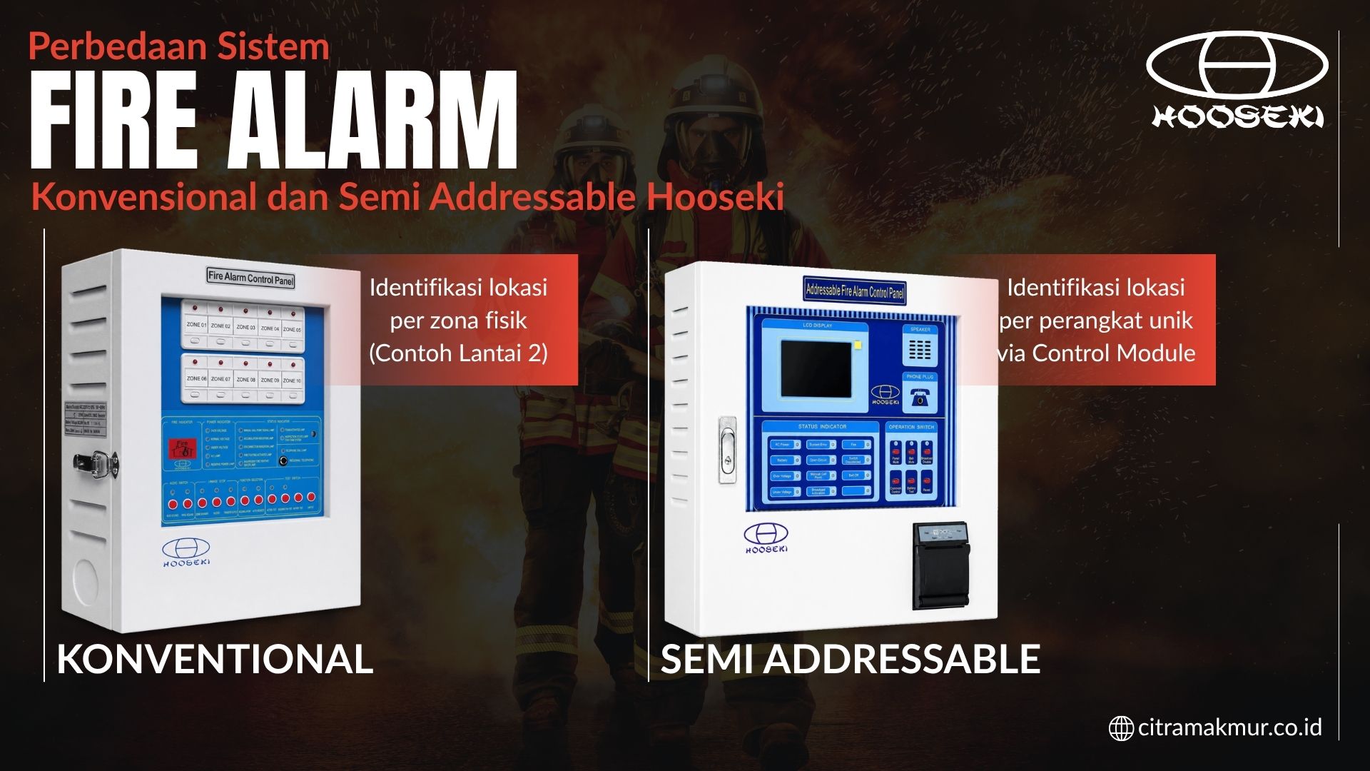 Perbedaan Sistem Fire Alarm Konvensional dan Semi Addressable Hooseki