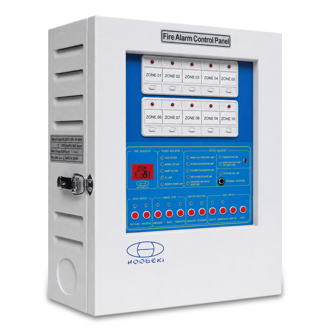 Hooseki Fire Alarm Control Panel 5 Zone C/W Battery Type HS-5L