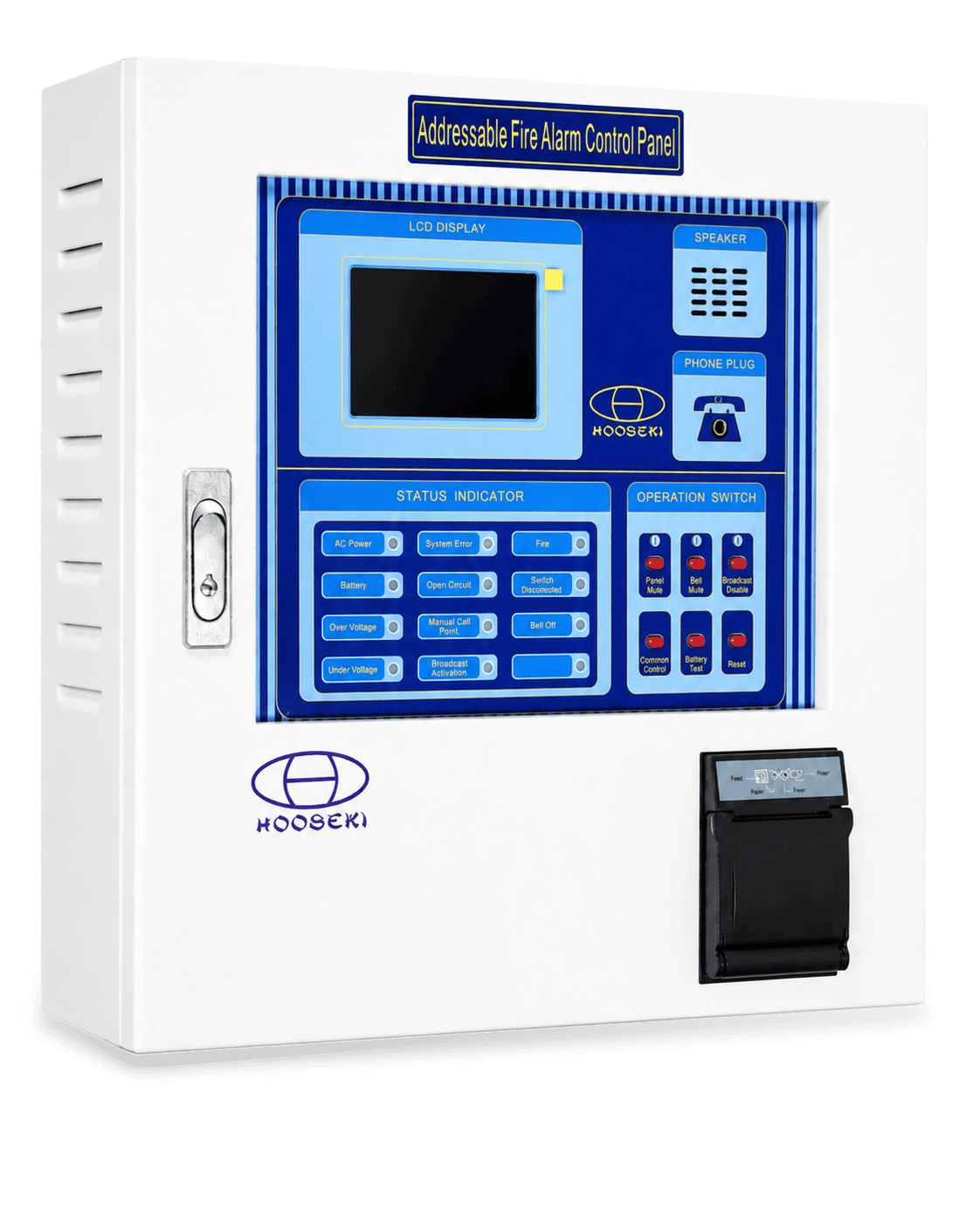 Hooseki Addressable 1 Loop Fire Alarm Control Panel With Printer Type HS-ADD-PN1